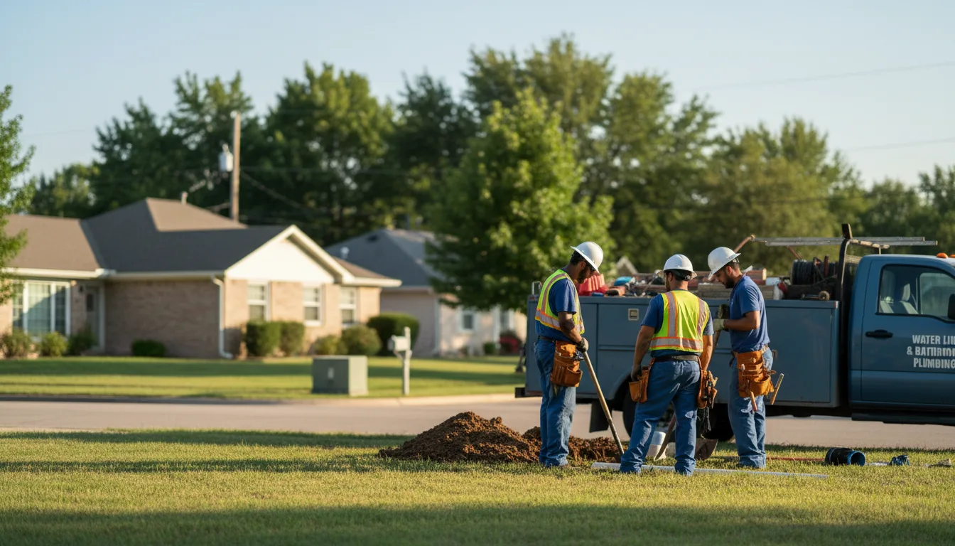 Residential water line and bathroom plumbing service in Alexandria, AL